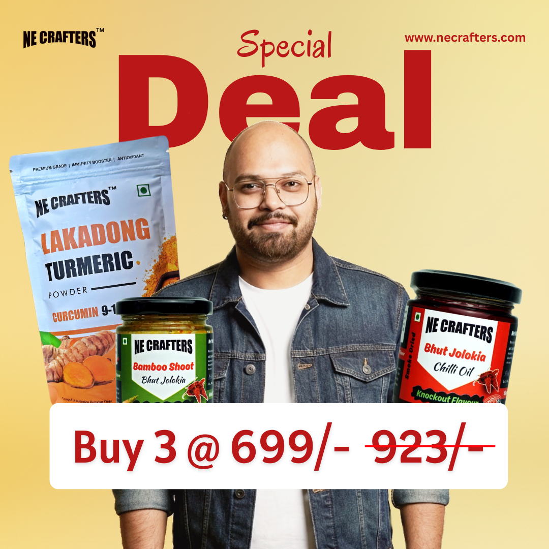Special Deal - Knockout, Bambooshoot with Bhut Jolokia and Organic Lakadong Turmeric Powder