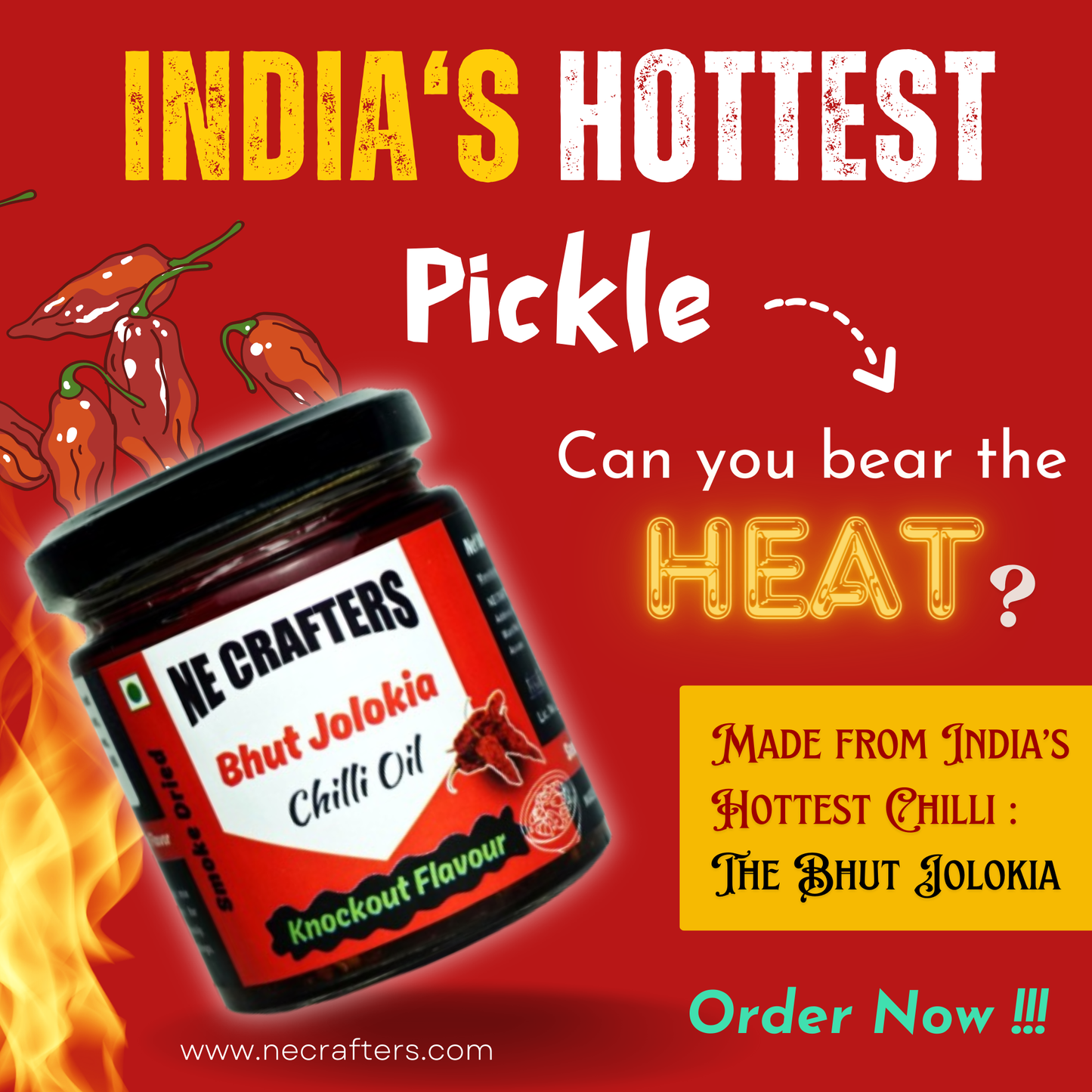 Bhut Jolokia Chilli Oil – Knockout (90g)