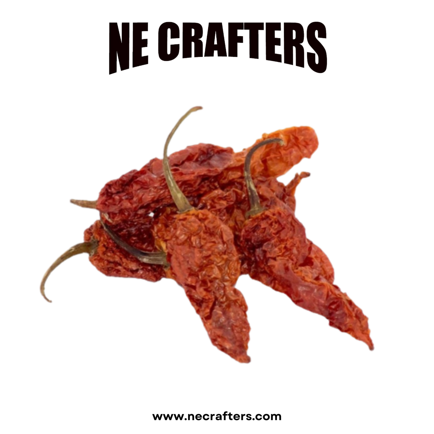 Smoke Dried Bhut Jolokia Pods (8-12 pieces)