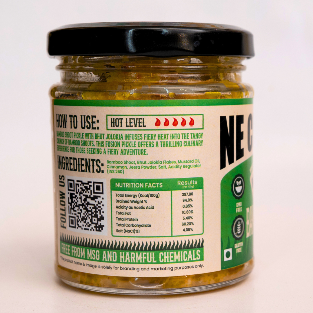 Bamboo Shoot with Bhut Jolokia Pickles (170g)